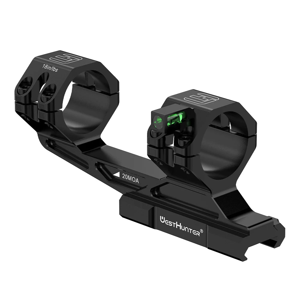 WestHunter 30mm Cantilever Picatinny Scope Mount With Bubble Level