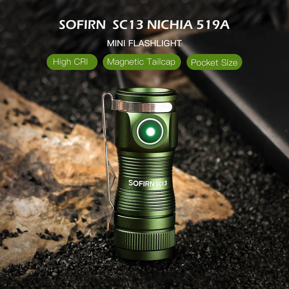 Sofirn Mini SC13 Tactical LED Flashlight With Magnetic Keychain