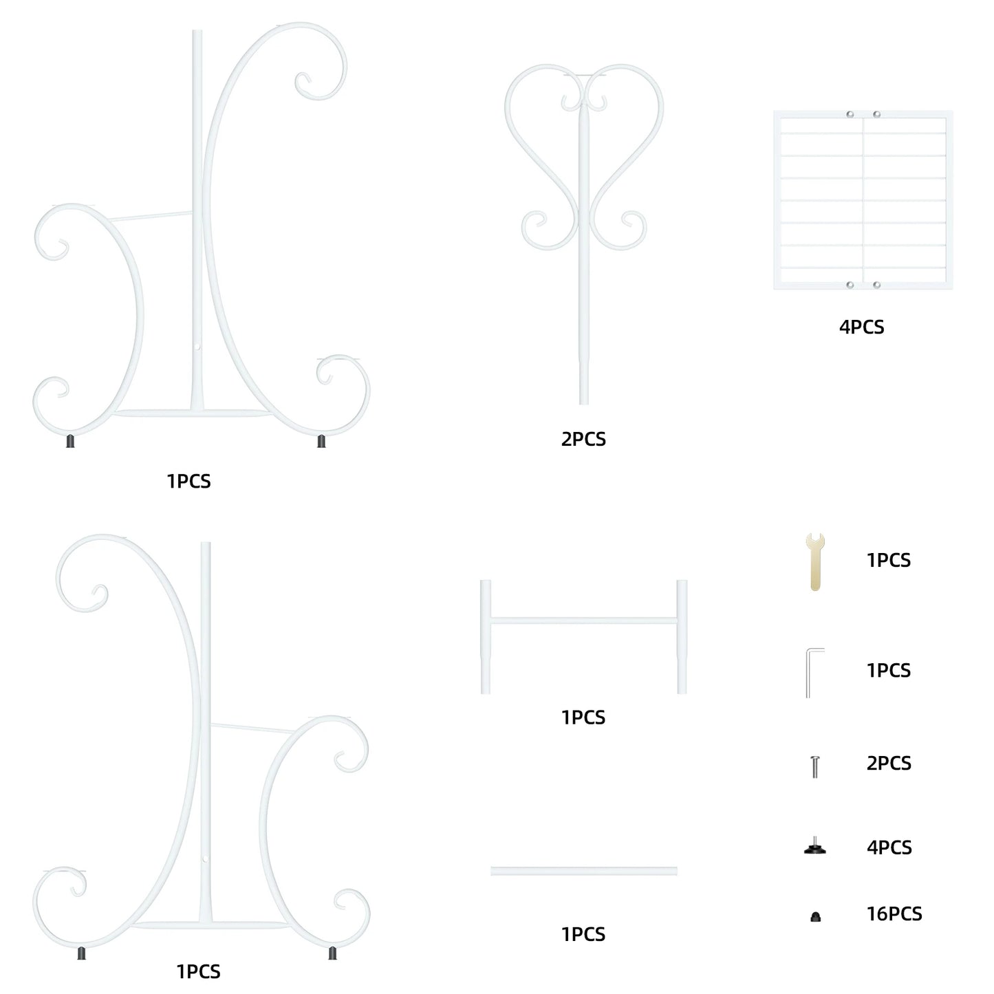4 Tier Metal Plant Stand for Indoor Outdoor Garden Display
