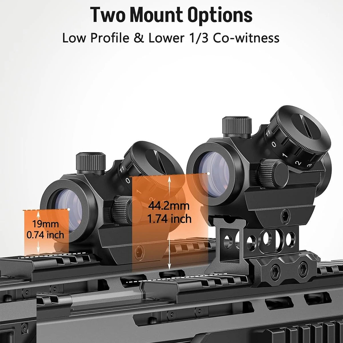 Nabila 1x25mm Red Dot Sight With 1 Inch Riser Mount