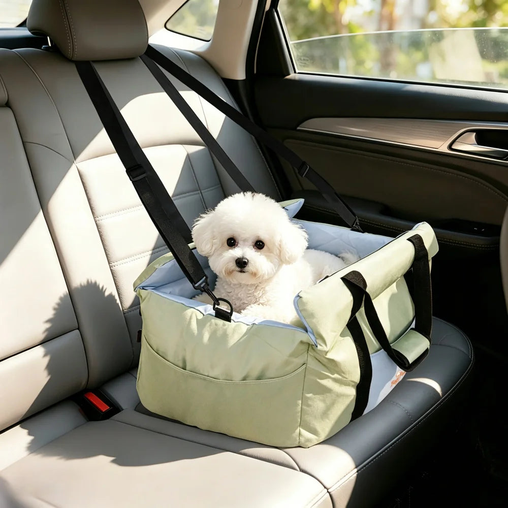 Borwart Portable Dog Car Seat With Safety Belt Cover