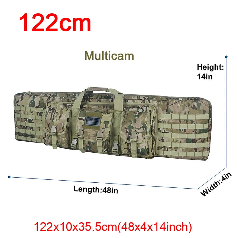 LQARMY Tactical Double Rifle Case Molle Sniper Airsoft Gun Bag