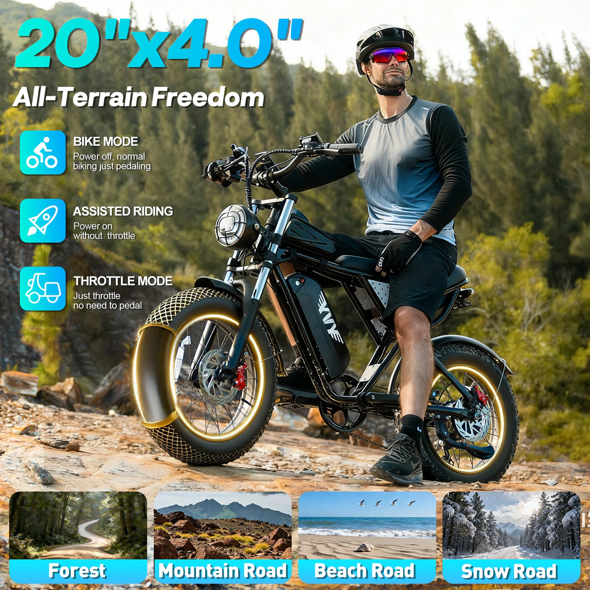 YVY K20 Lite 48V Premium Electric Fat Tire Bicycle