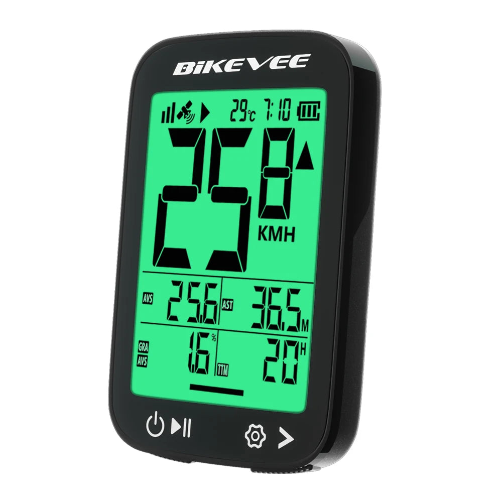 Bikevee Wireless Bike Computer Speedometer Waterproof LCD Display