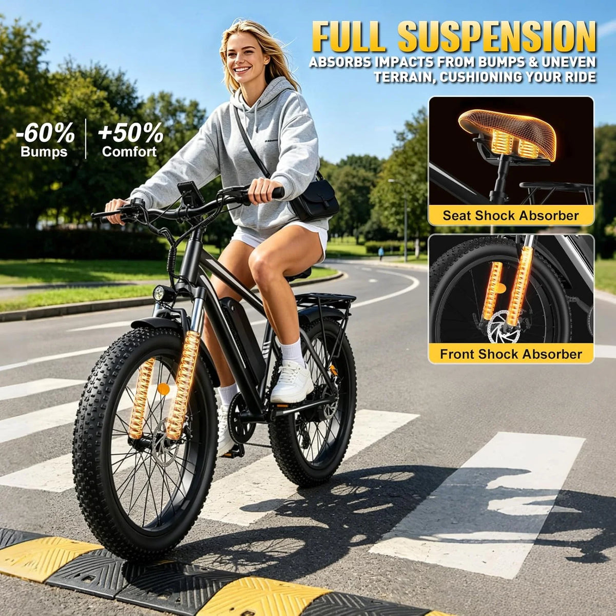 OBX 1000W Brushless Motor Electric Bicycle With 48V Battery