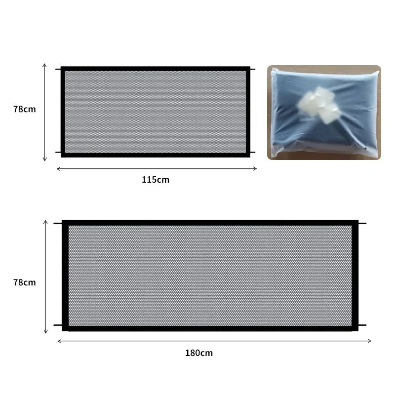 Foldable Mesh Dog Playpen Fence With 4-Piece Hooks