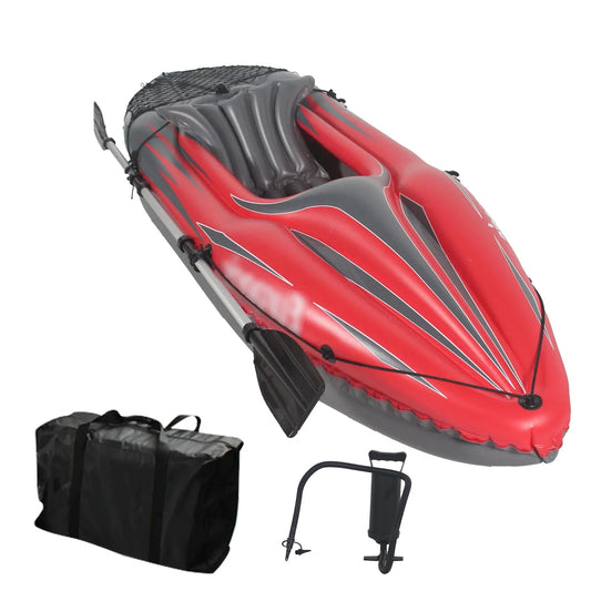 HHSJZWCY One Person Inflatable Kayak Fishing Boat With Paddles