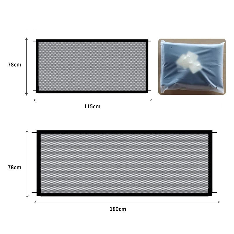Foldable Mesh Dog Playpen Fence With 4-Piece Hooks