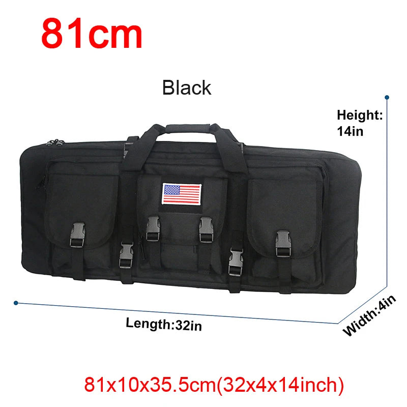 LQARMY Tactical Double Rifle Case Molle Sniper Airsoft Gun Bag
