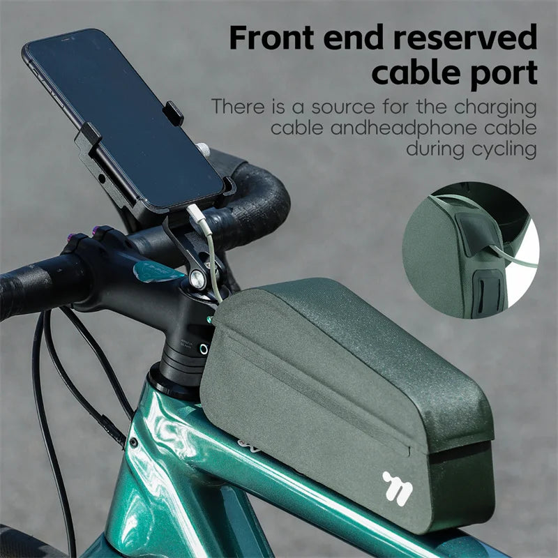 West Biking Magnetic Flip Cover Tube Bag Waterproof Hard Shell