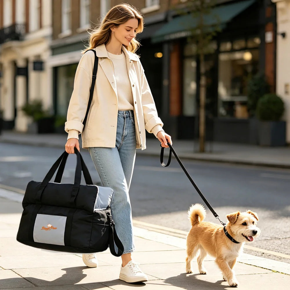 Borwart Portable Dog Car Seat With Safety Belt Cover