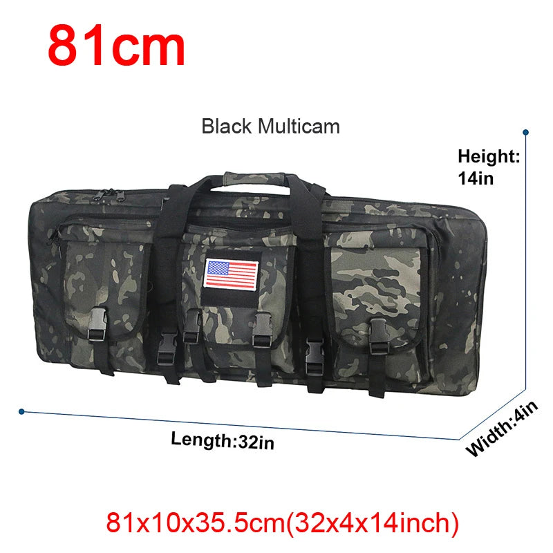 LQARMY Tactical Double Rifle Case Molle Sniper Airsoft Gun Bag
