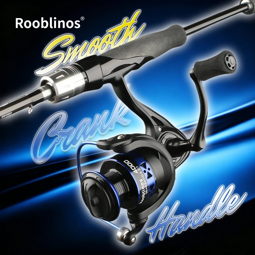 Rooblinos 12BB Spinning Reel With Metal Spool And 5.2 Ratio