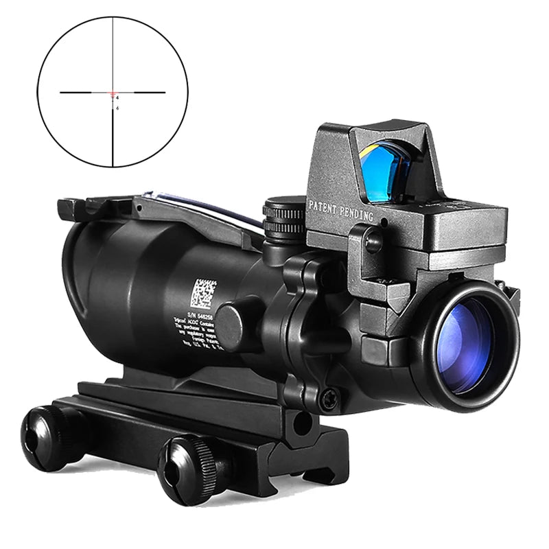 Nabila Adjustable 4x32 Red Dot Tactical Rifle Scope