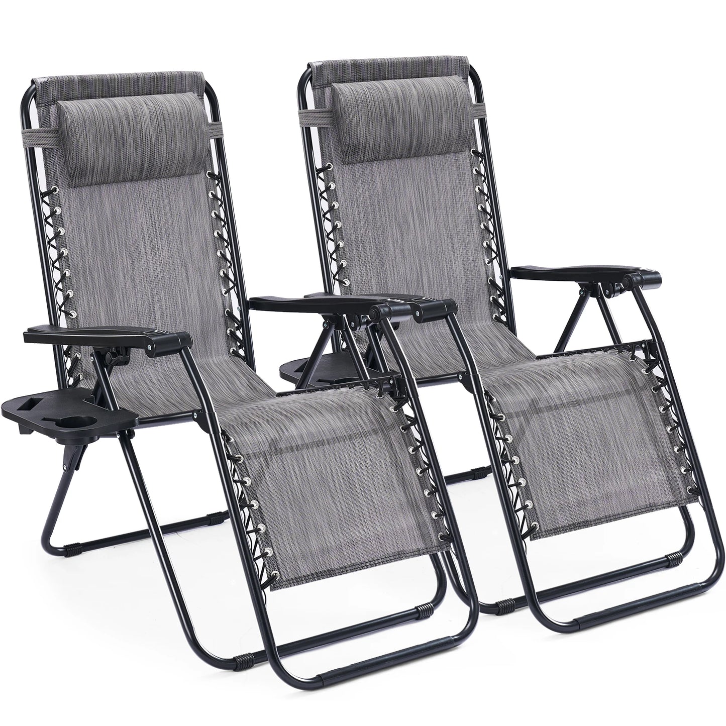 JHK Zero Gravity Outdoor Folding Lounge Recliner Chair