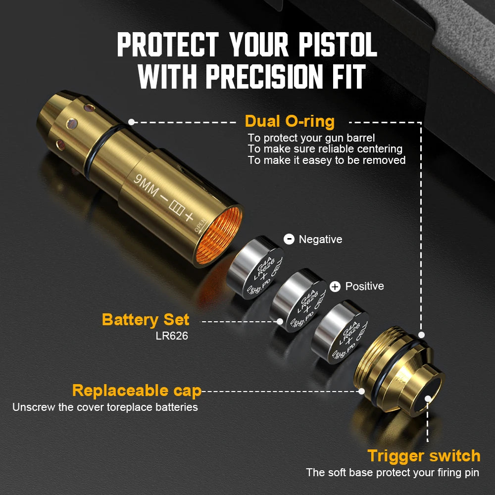 Laser Dry Fire Practice Cartridge For Pistol Marksmanship Training