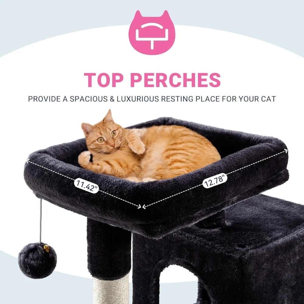 NBVCX Cat Tree Tower With Plush Perches and Sisal Posts