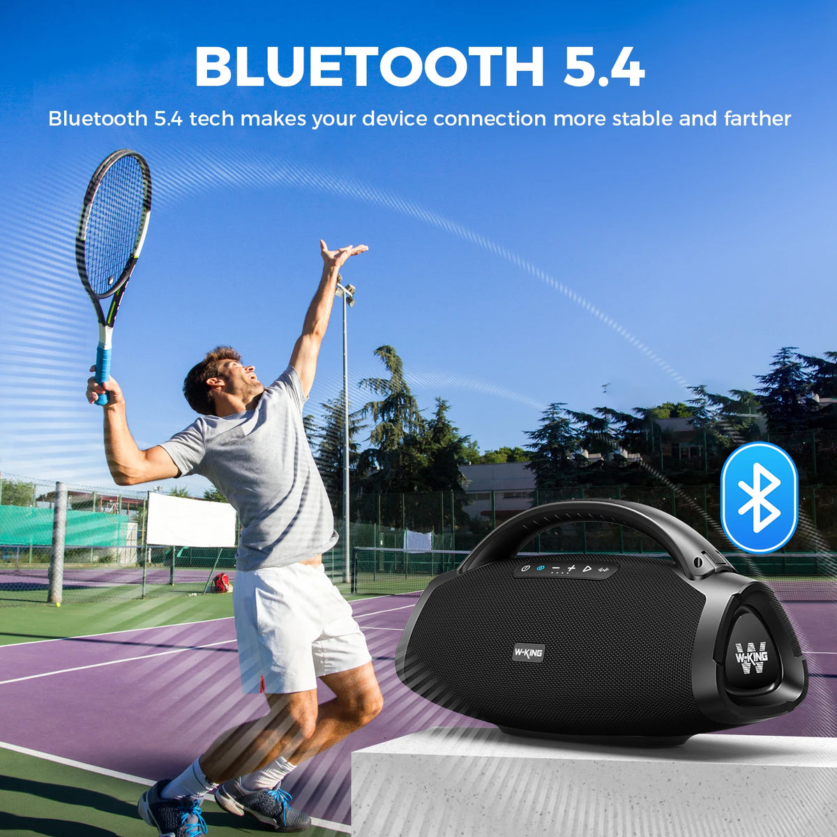 W-King X20 Portable Bluetooth Speaker With Deep Bass And Waterproof Shield