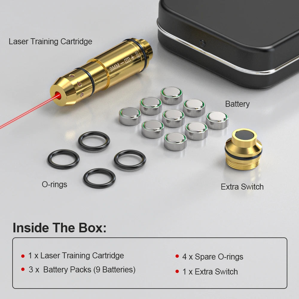 Laser Dry Fire Practice Cartridge For Pistol Marksmanship Training