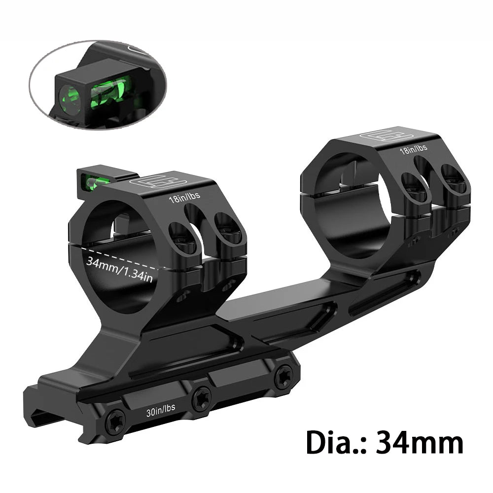WestHunter 30mm Cantilever Picatinny Scope Mount With Bubble Level