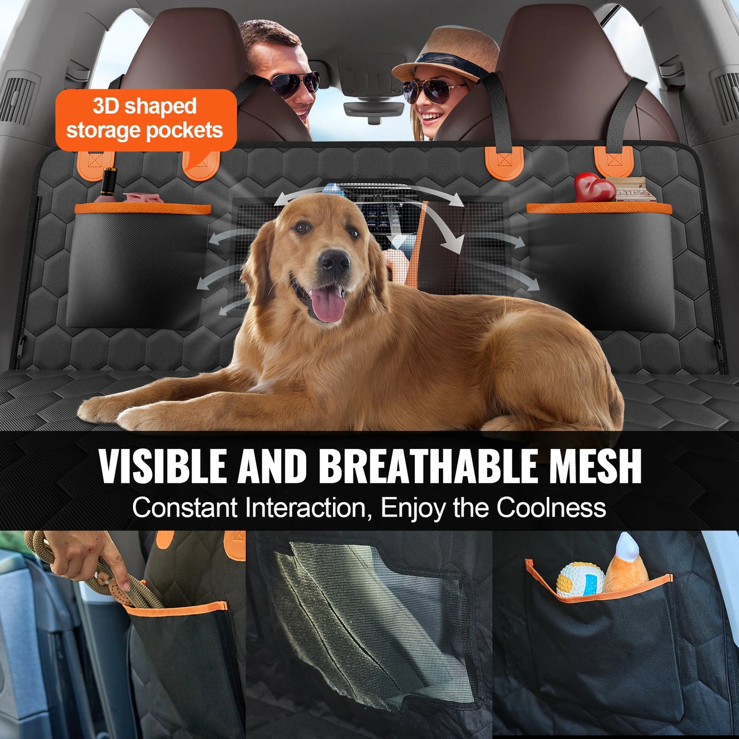 SucceBuy Back Seat Extender Dog Car Seat Cover Hammock Mesh