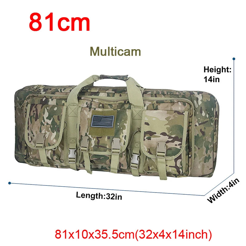 LQARMY Tactical Double Rifle Case Molle Sniper Airsoft Gun Bag