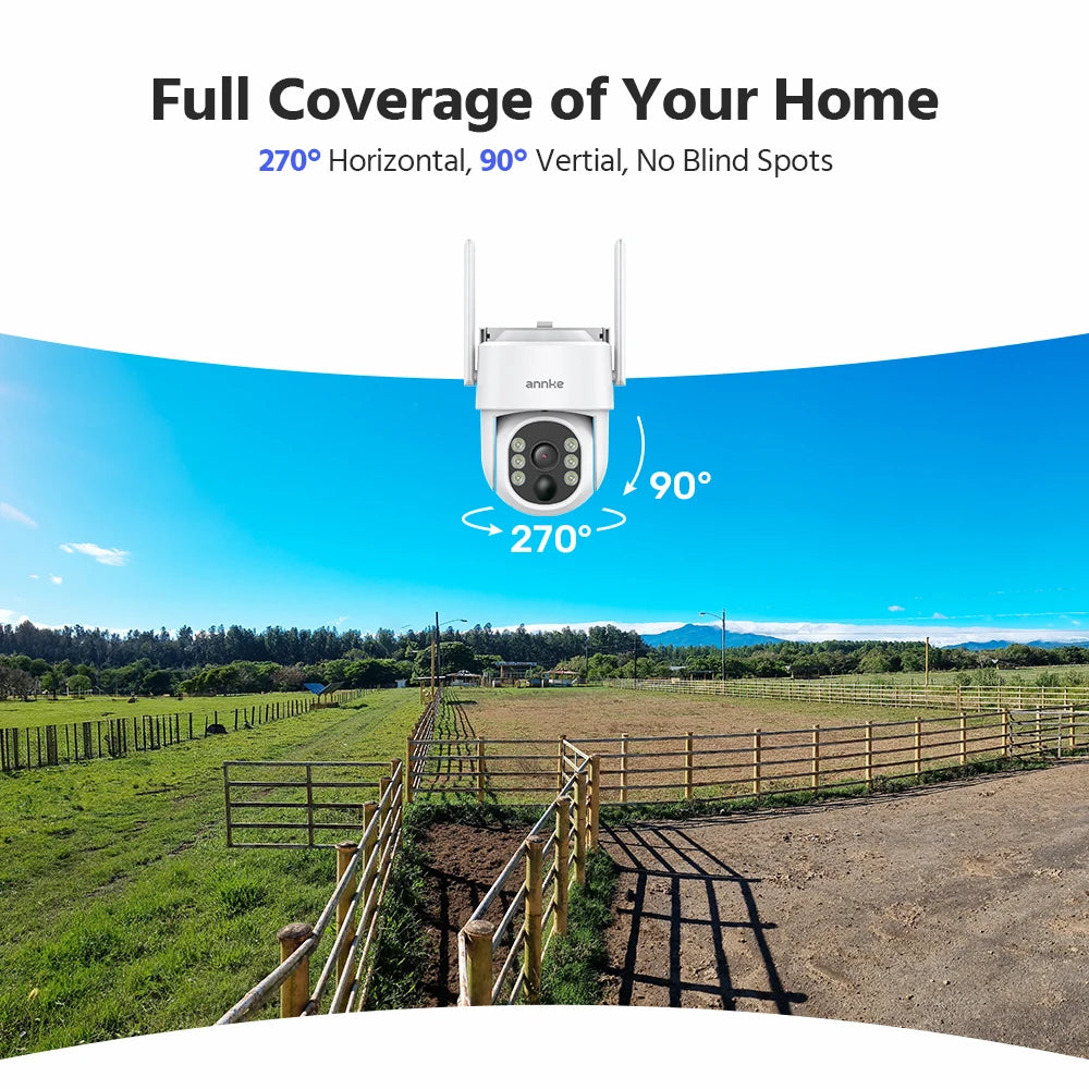 Annke 4MP Solar Wireless Camera Motion Night Vision Waterproof Outdoor
