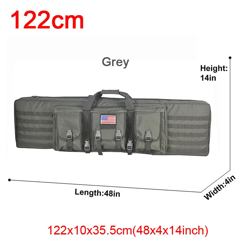 LQARMY Tactical Double Rifle Case Molle Sniper Airsoft Gun Bag