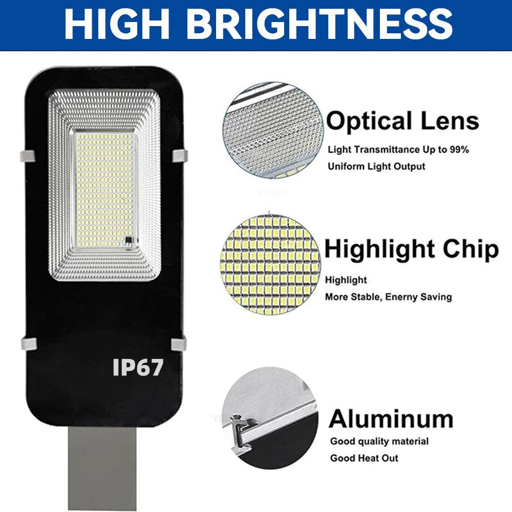 Solar Street Light 8000mAh Dusk To Dawn LED Flood Lamp