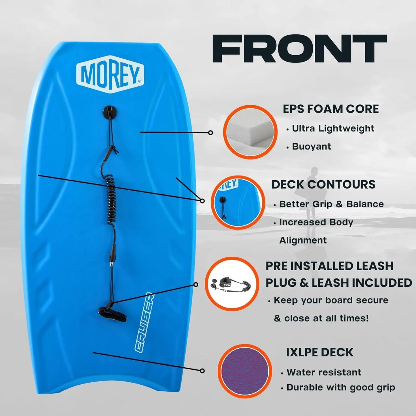 YTYIN Board Cruiser Original Bodyboard For All Skill Levels