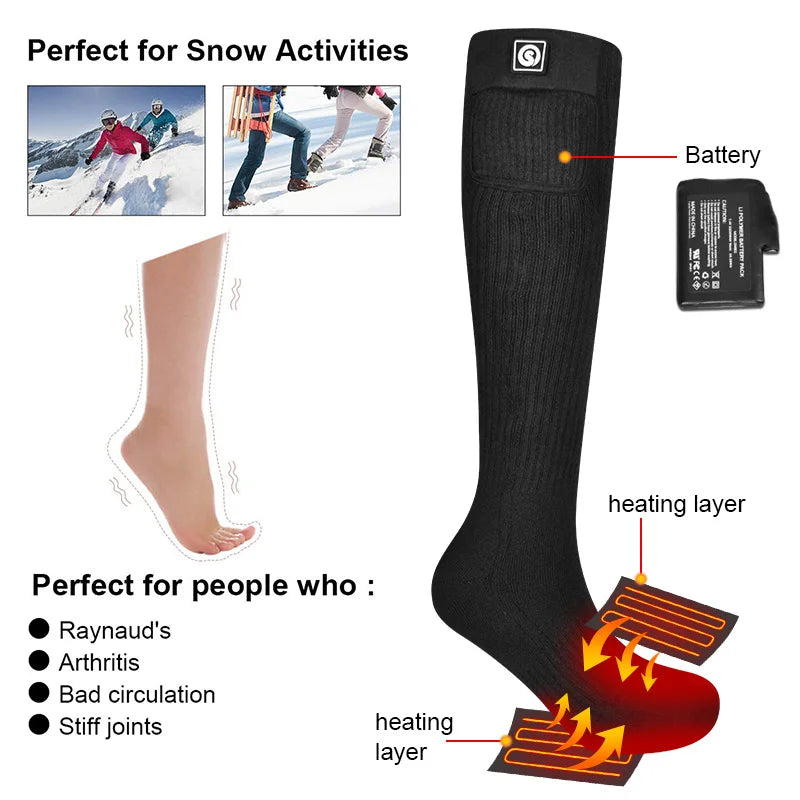 Savior Heat Winter Heated Socks Rechargeable 2200mAh Warmth
