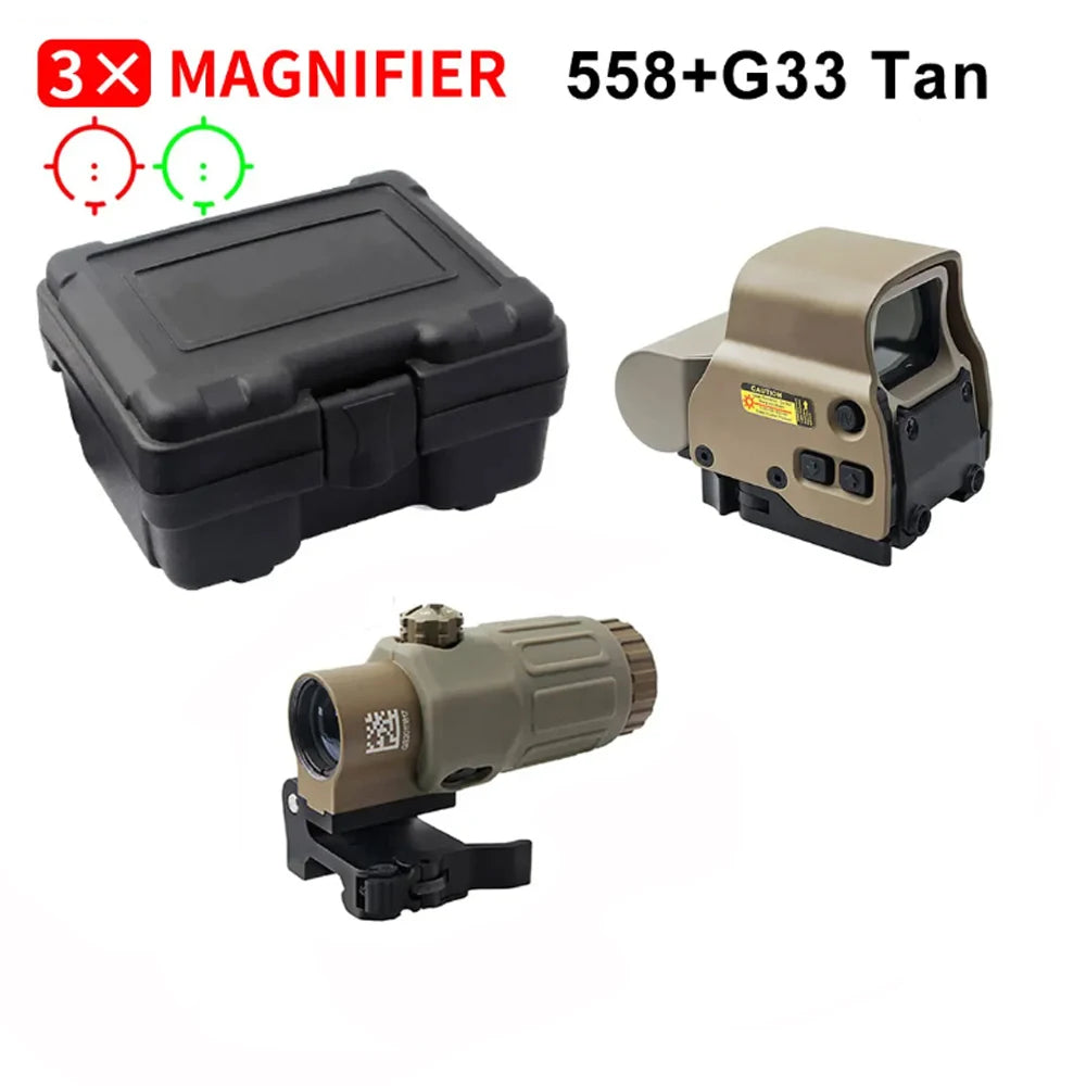 Bestsight 558+ G43 Holographic Collimator Sight Red Dot Optic Tactical Hunting Gear With Quick Detach Lever