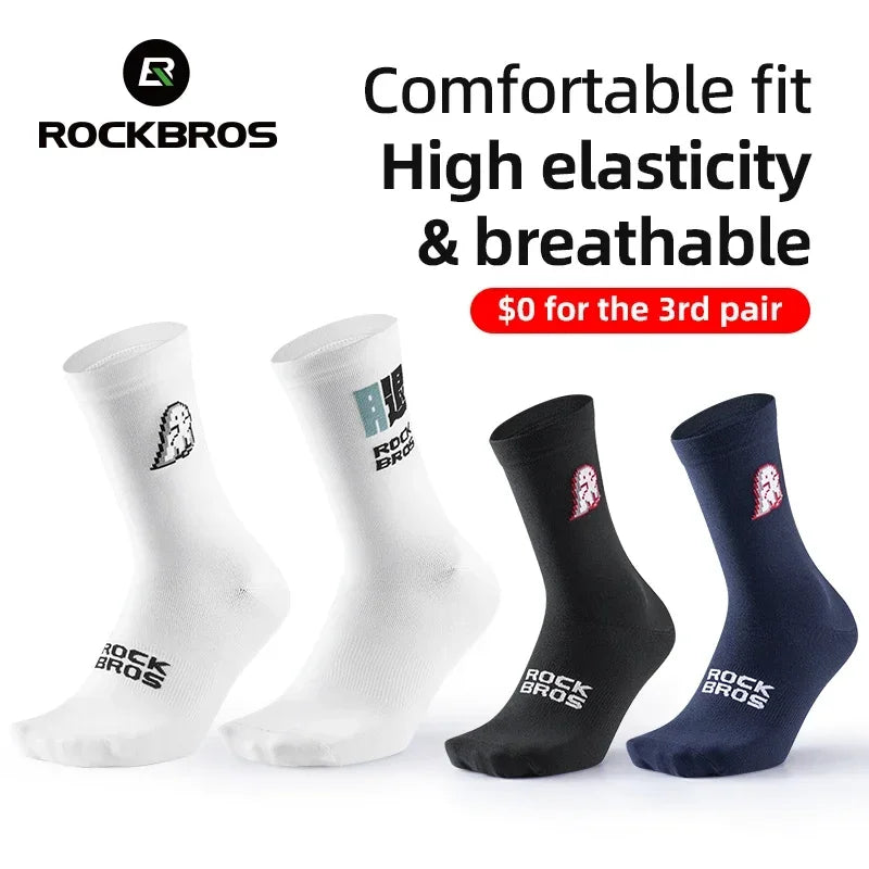 ROCKBROS Unisex Socks Running And Cycling Breathable 4 Pack