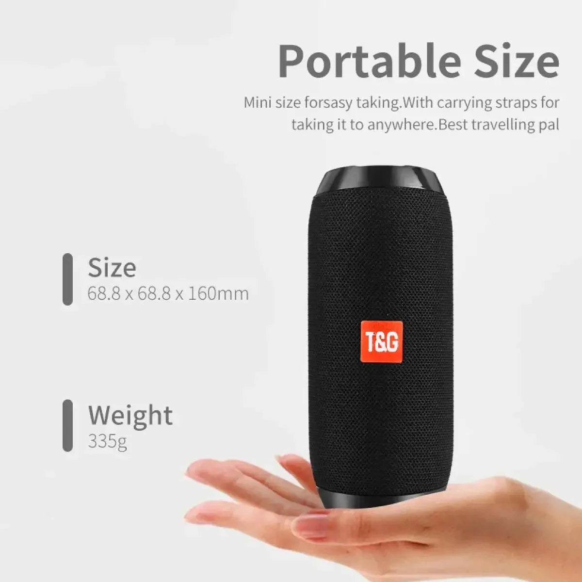 Portable Bluetooth Speaker IPX5 Waterproof 1200mAh Battery TF Card Radio