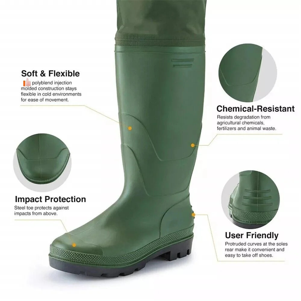Night Cat Breathable Waterproof Fishing Chest Wader With Boots