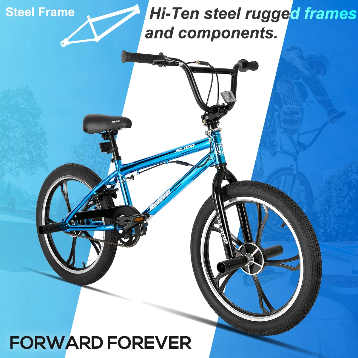 Hiland 20 Inch Kids BMX Bike With Freestyle Pegs