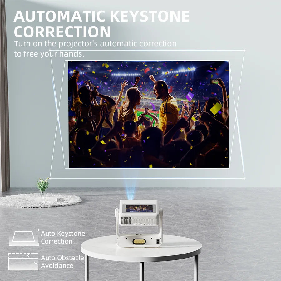 4K Touch Screen Portable Projector With WiFi Bluetooth Auto Focus