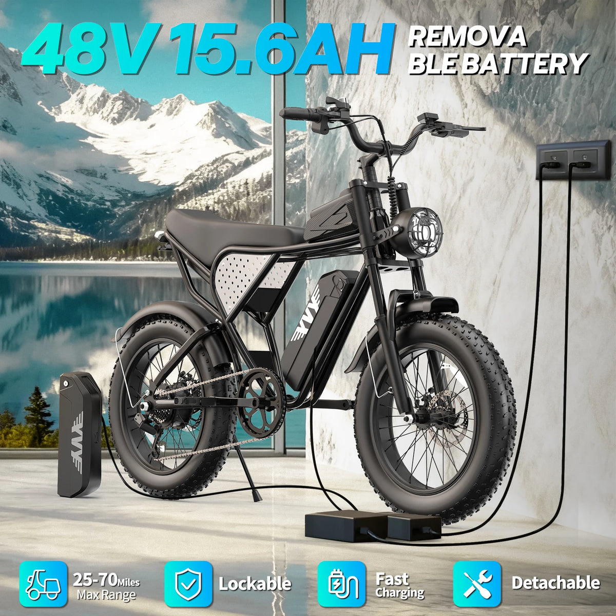 YVY K20 Lite 48V Premium Electric Fat Tire Bicycle