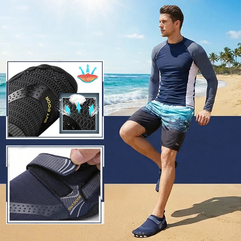 Men Quick Dry Water Shoes Non Slip Barefoot Aqua Sneakers
