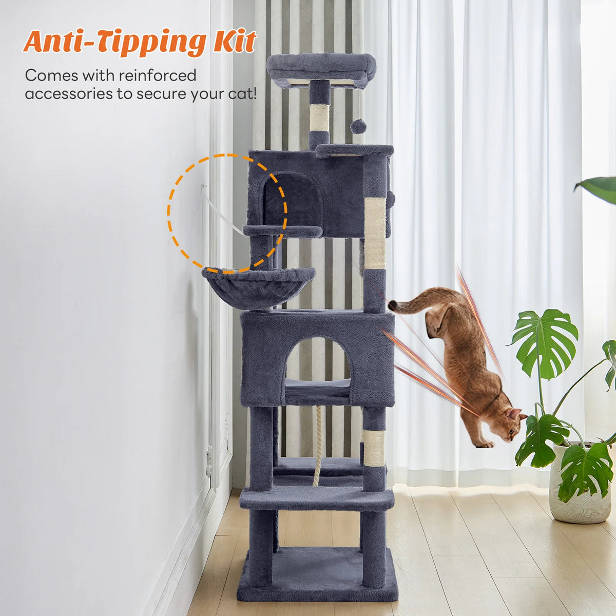 MCQ Cat Tree Tower With Multi Level Climbing Scratching Posts