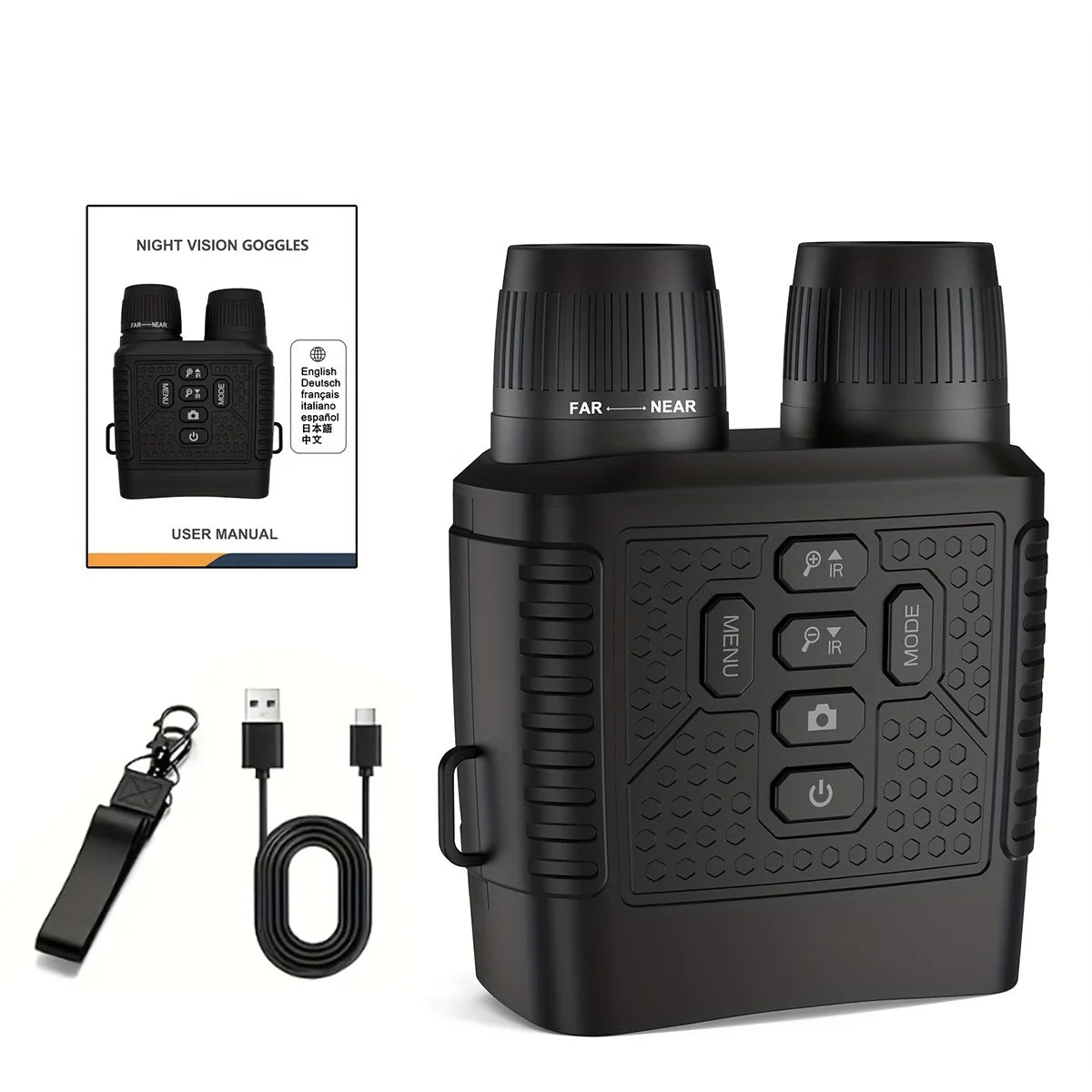 Night Vision Binoculars With 6X Zoom And Video Recording