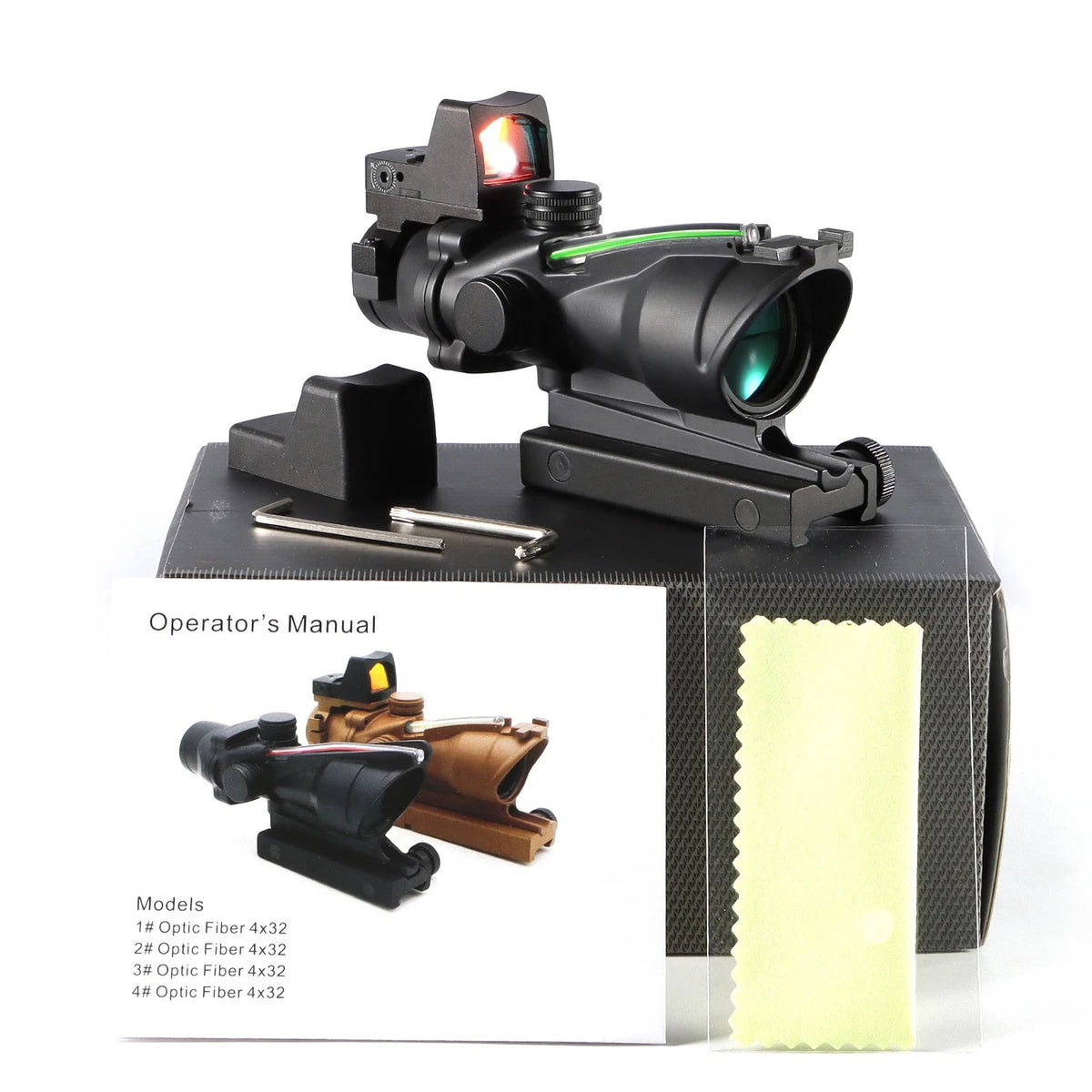 Nabila Adjustable 4x32 Red Dot Tactical Rifle Scope