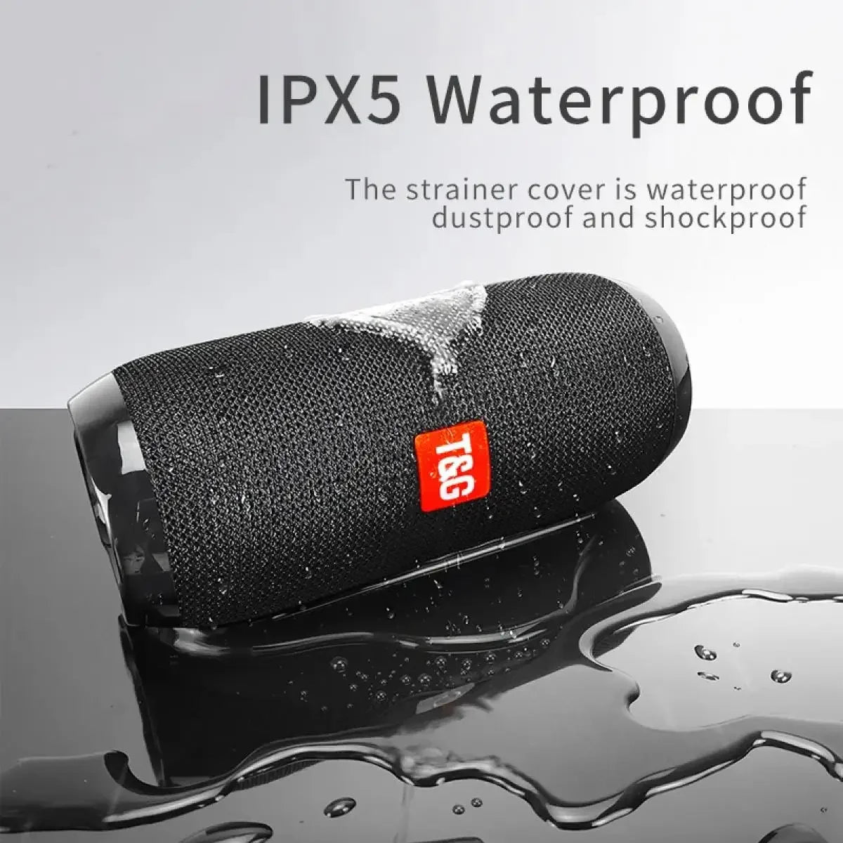 Portable Bluetooth Speaker IPX5 Waterproof 1200mAh Battery TF Card Radio