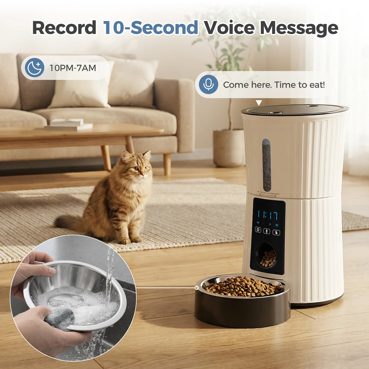 Automatic Wifi Pet Feeder With App Control And Programmable Timer