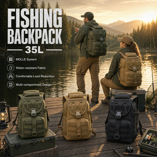 ReFire Gear Water Resistant Fishing Backpack With Molle Pockets