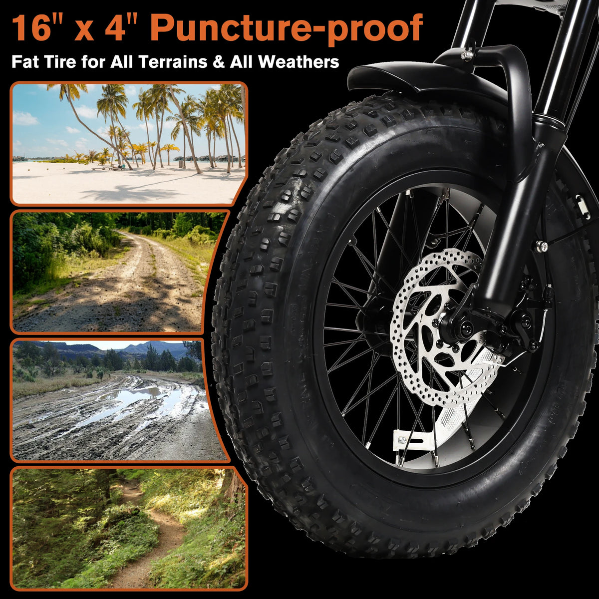 Bodywel M16 Portable Electric Fat Tire E-Bike With 40 Mile Range