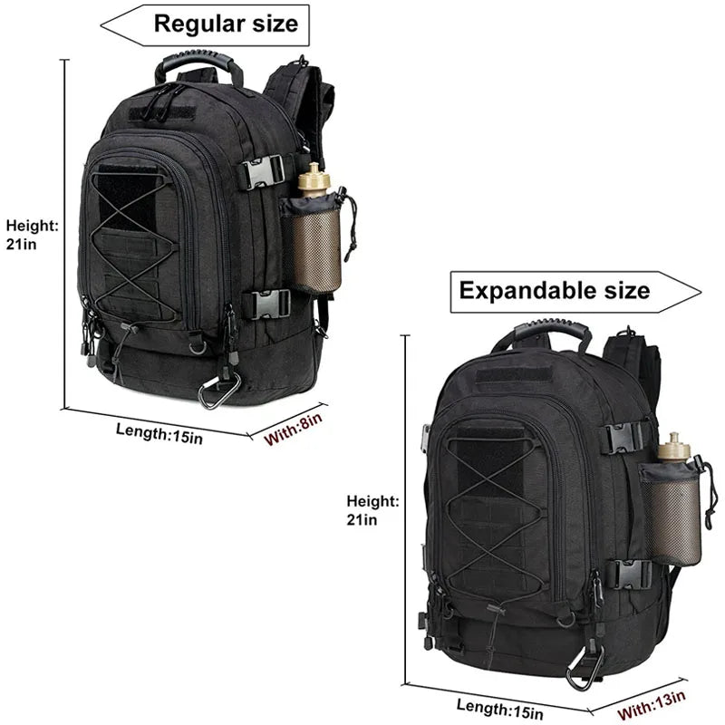 LQARMY Military Tactical Backpack Molle Assault Rucksack Hiking Camping Gear