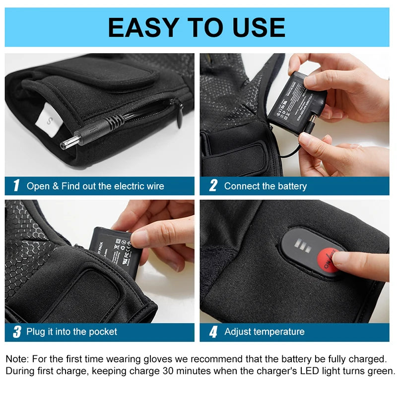 Savior Heat Rechargeable Heated Gloves Liner Men Women SW04