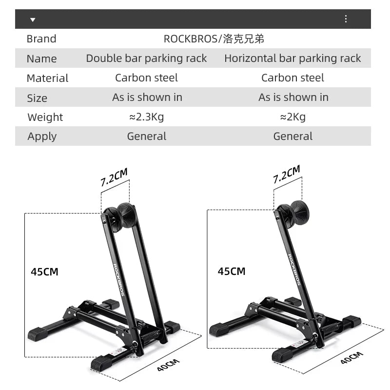 ROCKBROS Bike Stand Rack Indoor Parking For MTB Road Cycling