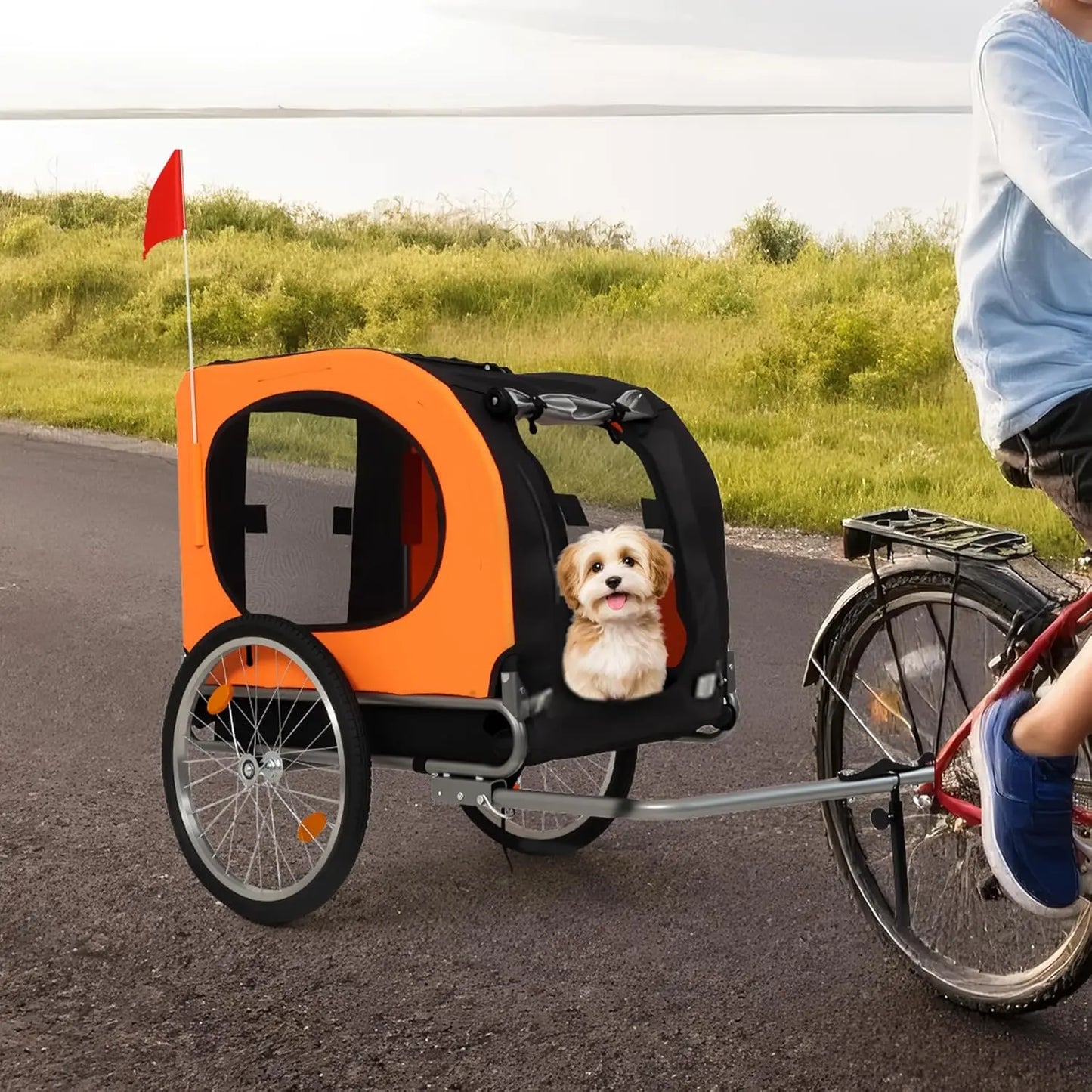 TWISTER.CK Large Dog Bike Trailer 88Lbs Capacity Carrier